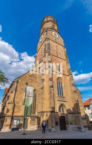 Protestant Chucrch Stiftskirche del 1534 , Stoccarda, Stato federale Baden-Württemberg, Germania del Sud, Europa Foto Stock