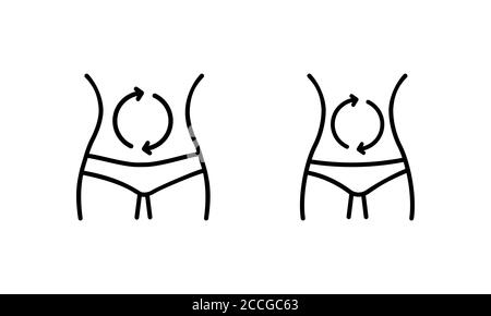 Icona del metabolismo veloce e lento. Vettore su sfondo bianco isolato. EPS 10 Illustrazione Vettoriale