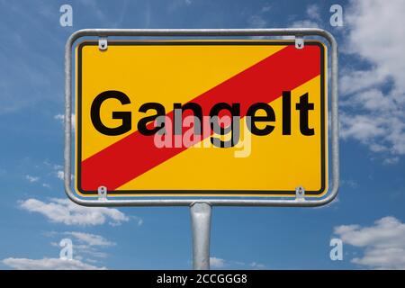 Ortstafel Gangelt, Nordrhein-Westfalen, Deutschland | indicazione località Gangelt, Nord Reno-Westfalia, Germania, Europa Foto Stock