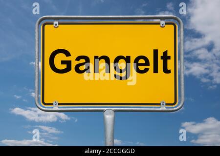 Ortstafel Gangelt, Nordrhein-Westfalen, Deutschland | indicazione località Gangelt, Nord Reno-Westfalia, Germania, Europa Foto Stock