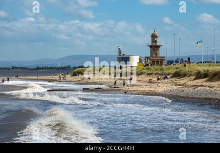 Faro inferiore e radar edificio di addestramento a Fleetwood Foto Stock