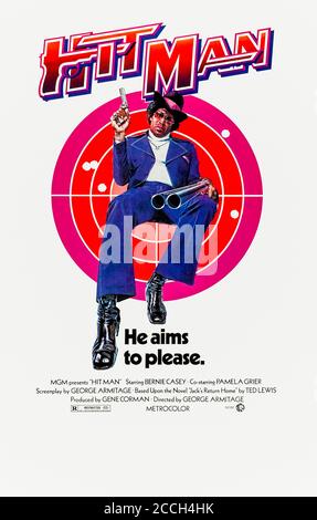 Hit Man (1972) diretto da George Armitage con Bernie Casey, Pam Grier, Lisa Moore e Sam Laws. Adattamento di Blaxplotation del libro di Ted Lewis rilocato in California, un uomo colpito torna a casa per i suoi fratelli funerali e indagare la sua prematura scomparsa. Foto Stock