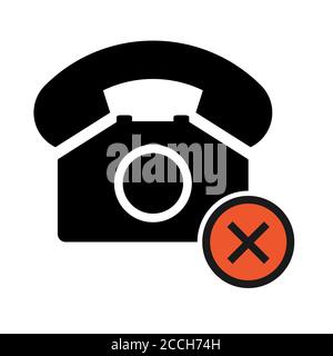 L'icona del vecchio telefonon´ts piatta è isolata su sfondo bianco. Simbolo della hotline. Illustrazione del vettore telefonico. Contatto telefonico . Illustrazione Vettoriale