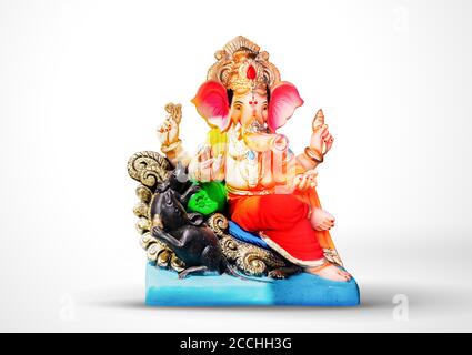 Lord Ganpati idol per felice Ganesh Chaturthi festival dell'India Foto Stock
