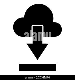 Scarica l'icona Glyph del cloud Foto Stock