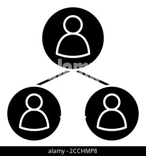 Icona Network Consulting Glyph Foto Stock