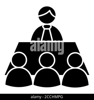 Team Consulting Glyph icona Foto Stock