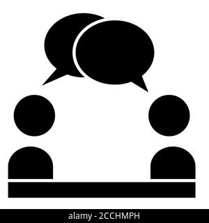 Consutation Consulting Glyph icona Foto Stock