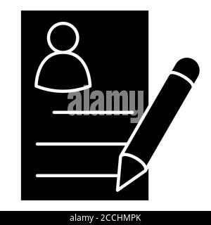 Icona Glyph di consulenza Foto Stock