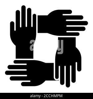 Icona del glyph di consulenza combinata Foto Stock