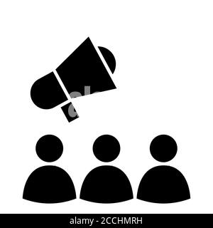 Marketing Consulting Glyph icona Foto Stock