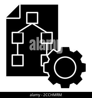 Management Way Consulting Glyph icona Foto Stock