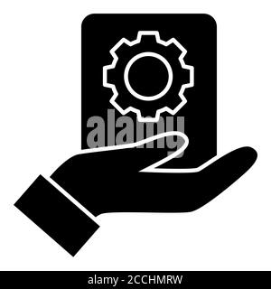 Pacchetto di gestione Consulting Glyph icona Foto Stock