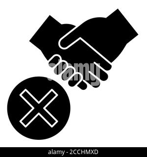 Nessuna icona Corona Glyph Foto Stock