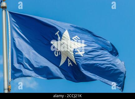 Lone Star Monument e Historical Flags Park (Texas Revolution Flags) a Conroe, Texas. Foto Stock