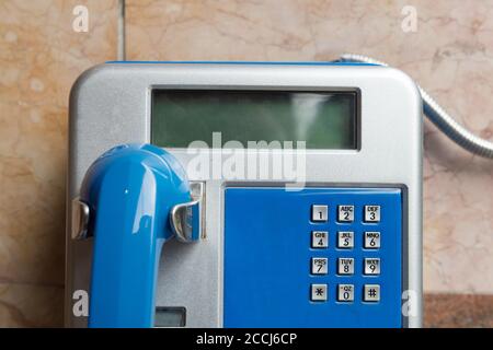 Tastierino numerico di un telefono Foto Stock