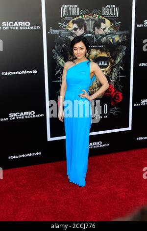 LOS ANGELES - GIU 26: Aimee Garcia al Sicario: Giornata del Soldado Premiere al Village Theatre il 26 giugno 2018 a Westwood, CA Foto Stock