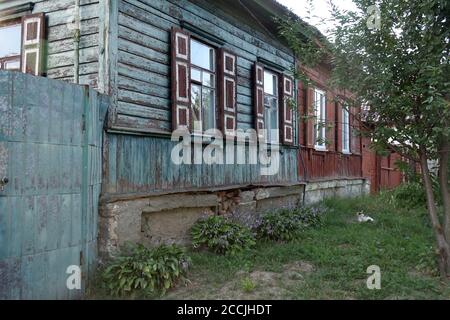 Edifici tradizionali in legno di Chernihiv, Ucraina Foto Stock