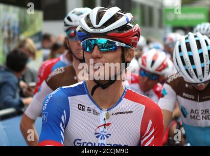 Grand Champ, Francia. 23 agosto 2020. Valentin Madouas a Groupama - FDJ durante il campionato francese 2020, Men's Elite, il 23 agosto 2020 a Grand-Champ, Francia - Foto Laurent Lairys/DPPI Credit: Laurent Lairys/Agence Locevaphotos/Alamy Live News Foto Stock