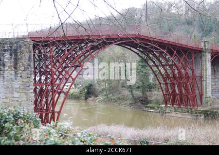 Il primo Ironbridge al mondo eretto 1779 Foto Stock