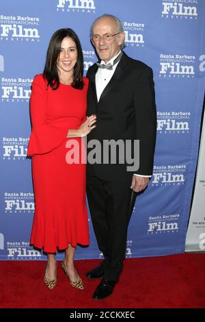 LOS ANGELES - NOV 19: Jane Walker Wood, Christopher Lloyd al SBIFF Kirk Douglas Award in onore di Hugh Jackman al Ritz Carlton Bacara il 19 novembre 2018 a Santa Barbara, CA Foto Stock