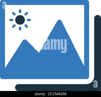 L'icona della miniatura della galleria di immagini è isolata su sfondo bianco. Semplice illustrazione vettoriale per grafica e web design. Illustrazione Vettoriale