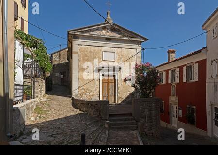 Città vecchia, Motovun, Istria, Croazia Foto Stock