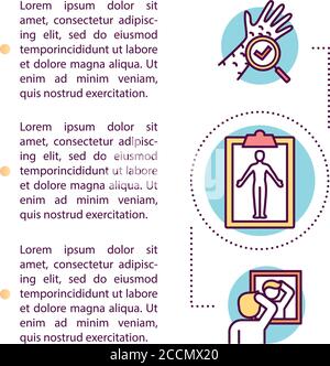 Icona del concetto di autoesame con testo Illustrazione Vettoriale