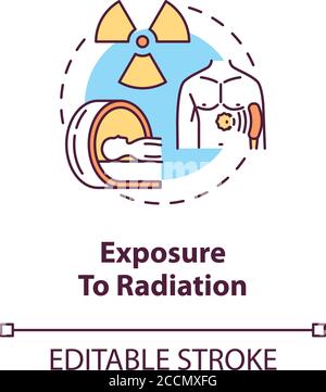 Icona del concetto di esposizione alle radiazioni Illustrazione Vettoriale
