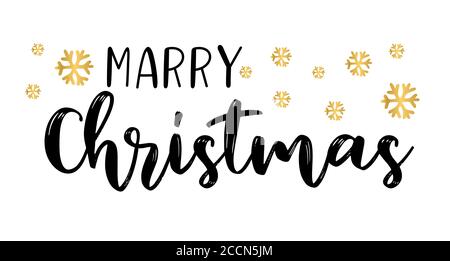 Buon Natale citazione come logo o intestazione. Caratteri per la celebrazione per poster, biglietto, invito, banner, etichetta, volantino. Illustrazione Vettoriale