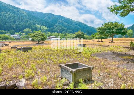 Fukui, Giappone - Ichijodani Asakura Famiglia rovine storiche a Fukui, Prefettura di Fukui, Giappone. Foto Stock