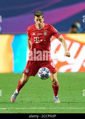 Lisbona, Lissabon, Portogallo, 23 agosto 2020. Robert LEWANDOWSKI, FCB 9 nella partita finale UEFA Champions League, torneo finale FC BAYERN MUENCHEN - PARIS ST. Credit: Peter Schatz/Alamy Live News Foto Stock