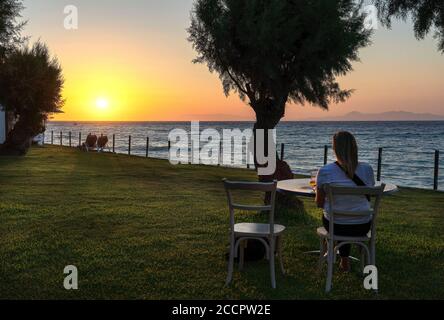 Sunprime Miramare Beach resort di vacanza a Rodi, Grecia Foto Stock