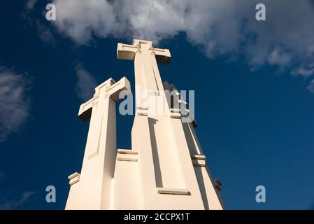 La croce tre colle di Vilnius, Lituania Foto Stock