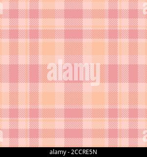Disegno del vettore di sfondo dei pixel. Plaid moderno e senza cuciture. Tessuto a trama quadrata. Tessile scozzese tartan. Colore bellezza madras ornamento. Illustrazione Vettoriale