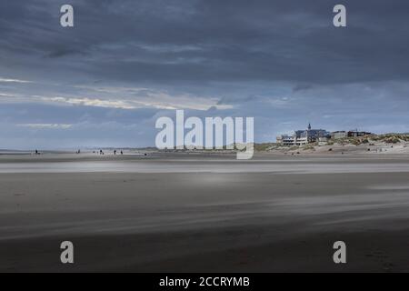 Berck spiaggia sour mare in serata Foto Stock