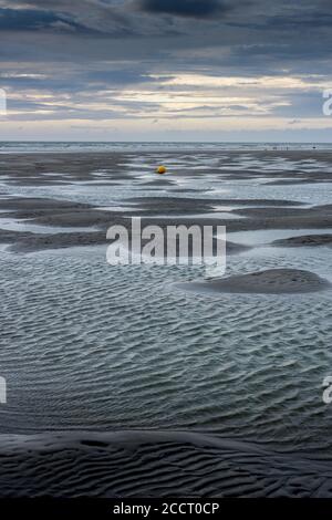 Berck spiaggia sour mare in serata Foto Stock