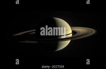 Saturno. Immagine composita del pianeta dal Cassini Orbiter ripresa nel gennaio 2010. NASA/JPL-Caltech/Istituto di Scienze spaziali Foto Stock