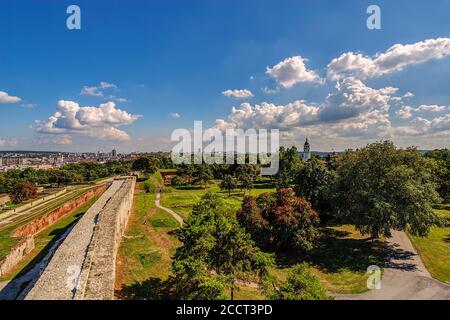 Vista dall'alto della Fortezza di Belgrado Foto Stock