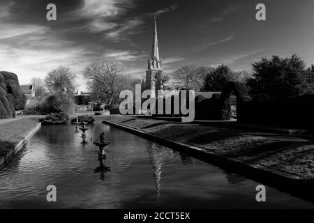 Estate; Ayscoughfee Hall e giardini; Spalding città; Lincolnshire County; Inghilterra; Regno Unito Foto Stock