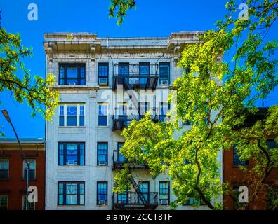 New York City, USA, maggio 2019, vista di un edificio in mattoni nel quartiere di Chelsea Foto Stock