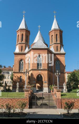 Sala d'organo situata nell'ex chiesa armena di Chernivtsi, Ucraina. Viaggi desrinations e luoghi di avvistseeng in Ucraina Foto Stock