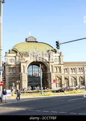 Nurnberg, Germania, luglio 20,2019: Vista della stazione ferroviaria principale di Norimberga. È la seconda città più grande della Baviera e la più grande della Franconia. Foto Stock