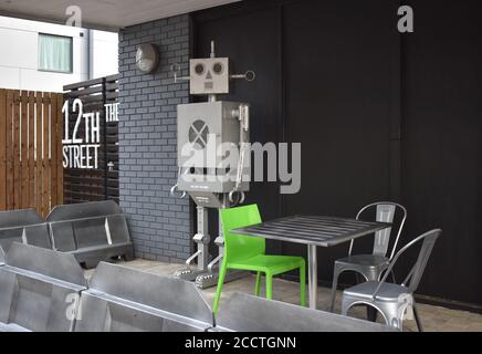 Robotazia - un ristorante a tema fantascientifico nel centro di Milton Keynes. Foto Stock