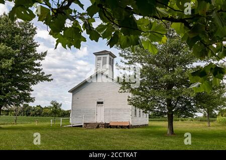 Buchanan, Michigan - la Gardner School, una stanza, che risale a circa il 1860. Foto Stock