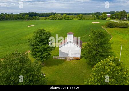 Buchanan, Michigan - la Gardner School, una stanza, che risale a circa il 1860. Foto Stock