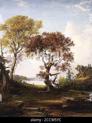 Jasper Francis Cropsey - il Hudson a Piermont. Foto Stock