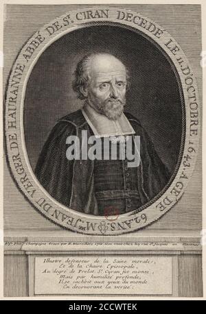 Jean Duvergier de Hauranne, abbé de Saint-Ciran (Philippe de Champaigne, 1701). Foto Stock