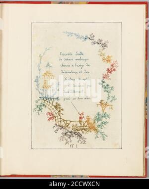 Jean-Baptiste Pillement - Title page, Plate 1 from ‘Nouvelle suite de cahiers arabesques chinois a l'usage des dessinateurs et... Foto Stock