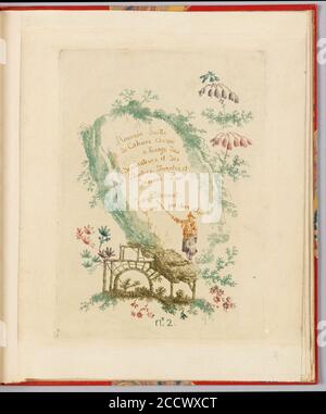 Jean-Baptiste Pillement - Title page, Plate 1, from ‘Nouvelle suite de cahiers chinois a l'usage des Dessinateurs et des pein... Foto Stock